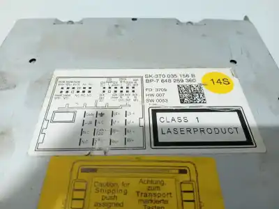 Автозапчастина б/у аудіо система / радіо cd для skoda superb ii (3t4) 2.0 tdi посилання на oem iam 3t0035156b 7648259360 