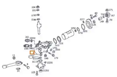 Peça sobressalente para automóvel em segunda mão CAIXA DE DIREÇÃO por MERCEDES CLASE C (W202) C 220 (202.022) Referências OEM IAM A2024600500  