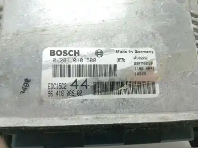 Second-hand car spare part ecu engine control for peugeot 206 fastback (2a/c) 2.0 hdi 90 oem iam references 9641606980 0281010500 / s105872300g 9626460880