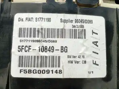 Second-hand car spare part dashboard for fiat stilo multi wagon (192_) 1.9 jtd oem iam references 51771190 5177119096045 
