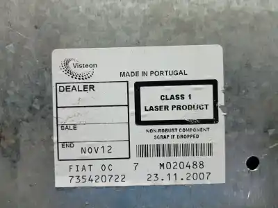 İkinci el araba yedek parçası ses sistemi / radyo cd için fiat stilo multi wagon (192_) 1.9 jtd oem iam referansları 735420722  