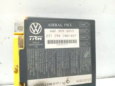 Автозапчастина б/у блок управління подушками безпеки для seat cordoba (6l2) 1.9 tdi посилання на oem iam 6q0909605s 331296 index07