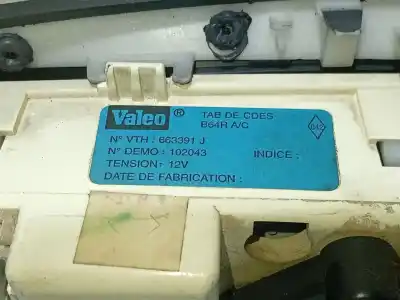 Second-hand car spare part heating / air conditioning control panel for renault megane i (ba0/1_) 1.9 dci (ba05, ba1f) oem iam references 663391j 102043 