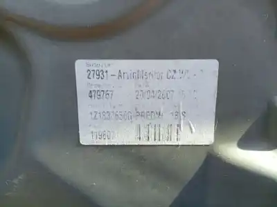 Автозапчастина б/у регулятор переднього правого скла для skoda octavia ii combi (1z5) 2.0 tdi 4x4 посилання на oem iam 1z1837656g  