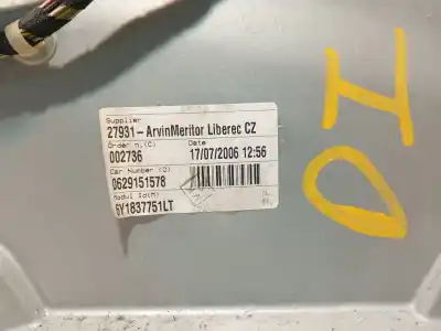 Second-hand car spare part driver left window regulator for skoda fabia i (6y2) 1.2 oem iam references 6y0837655  