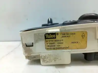 Second-hand car spare part heating / air conditioning control panel for renault megane scenic (ja0/1_) 1.9 d (ja0j) oem iam references 663212p  102042