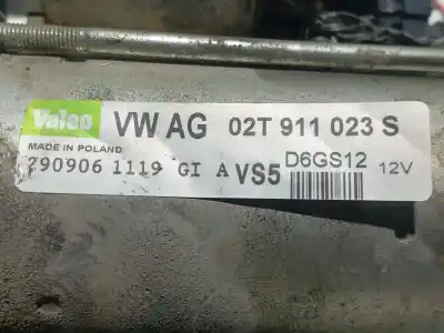 Peça sobressalente para automóvel em segunda mão motor de arranque por skoda fabia i (6y2) 1.2 referências oem iam 02t911023gx 7909061119 