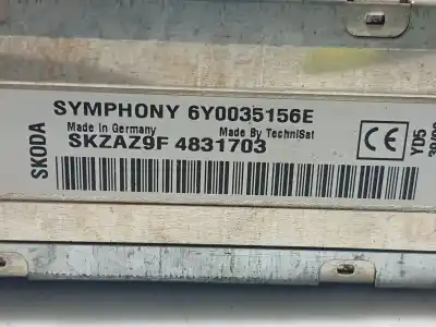 Pièce détachée automobile d'occasion système audio / radiocd pour skoda fabia i (6y2) 1.2 références oem iam 6y0035156e  