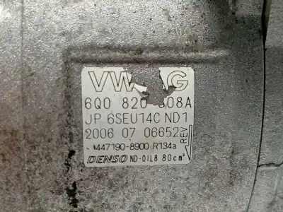 Pezzo di ricambio per auto di seconda mano compressore aria condizionata per skoda fabia i (6y2) 1.2 riferimenti oem iam 6q0820808a  6r0820803f