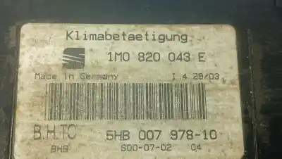 Peça sobressalente para automóvel em segunda mão comando de sofagem (chauffage / ar condicionado)  por seat leon (1m1) 1.6 16 v referências oem iam 1m0820043e  5hb00797810