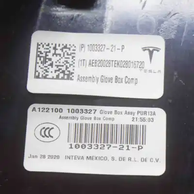 Peça sobressalente para automóvel em segunda mão porta luvas por tesla model s (2012-..) hatchback referências oem iam 1003327-21-p,1002299-00-c  