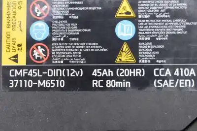 İkinci el araba yedek parçası akü için kia niro (2016-..) off-road oem iam referansları cmf45l-din,37110-m6510  