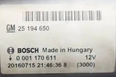 Pezzo di ricambio per auto di seconda mano motorino di avviamento per opel mokka / mokka x (2012-..) off-road riferimenti oem iam 25194650,0001170611  