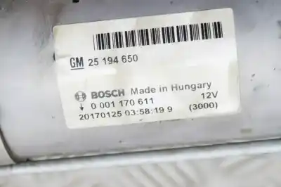 Pezzo di ricambio per auto di seconda mano motorino di avviamento per opel mokka / mokka x (2012-..) off-road riferimenti oem iam 25194650,0001170611  