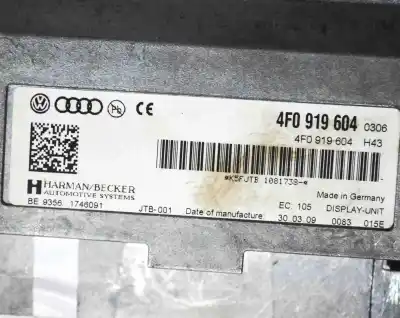 Second-hand car spare part multifunction display for audi a5 8t3 (2007-2016) oem iam references 4f0919604  