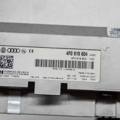 Second-hand car spare part multifunction display for audi q7 4l (2006-2015) oem iam references 4f0919604  