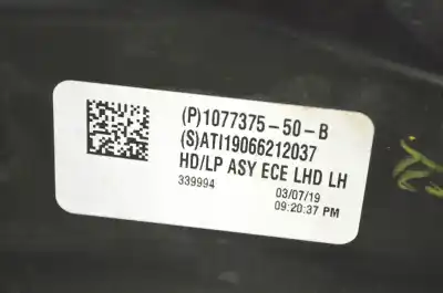 Second-hand car spare part left headlight for tesla model 3 (2018-..) oem iam references 1077375-50-b  