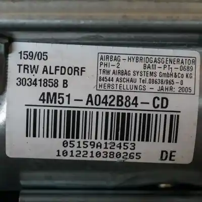 Peça sobressalente para automóvel em segunda mão airbag dianteiro direito por ford focus ii da_, hcp (2004-2012) referências oem iam 4m51-a042b84-cd  