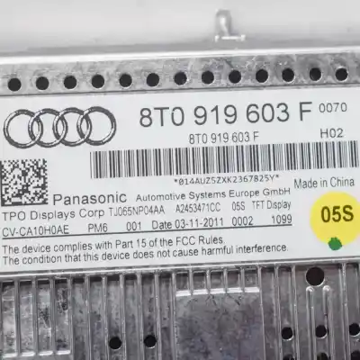 Second-hand car spare part multifunction display for audi a4 8k2, b8 (2007-2015) oem iam references 8t0919603f,cv-ca10h0ae  
