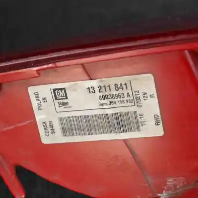 Pezzo di ricambio per auto di seconda mano luci posteriori destra per opel corsa d (2006-2015) riferimenti oem iam 1321184189038963a  
