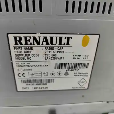 Peça sobressalente para automóvel em segunda mão display gps / multimídia por renault captur j5_ (2013-..) hatchback referências oem iam 281150198r,10r-036041  
