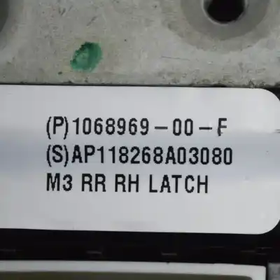 Second-hand car spare part rear right door lock for tesla model 3 (2018-..) sedan oem iam references 1068969-00-f  