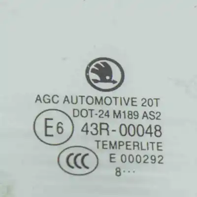 Автозапчастина б/у скло двері задне ліво для skoda octavia iii 5e3 (2012-2021) посилання на oem iam 43r-00048,5e9845205c  
