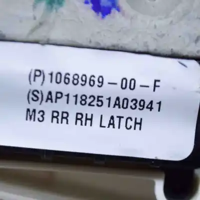 Second-hand car spare part rear right door lock for tesla model 3 (2018-..) sedan oem iam references 1068969-00-f  