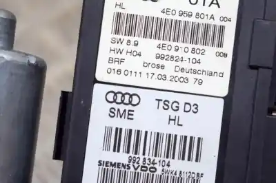 Автозапчасти б/у мотор заднего левого стекла за audi a8 d3 4e2, 4e8 (2002-2010) ссылки oem iam 992824-104,4e0959801a,5wk48112dbf,4e0910802,992834  