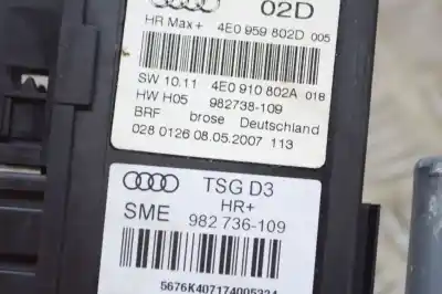 Автозапчастина б/у двигатель заднього правого скла для audi a8 d3 4e2, 4e8 (2002-2010) посилання на oem iam 4e0959802d,4e0910802a,5wk45676kbf,982738-109  
