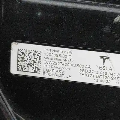 Second-hand car spare part left tailgate light for tesla model 3 (2018-..) sedan oem iam references 1502086-00-d  
