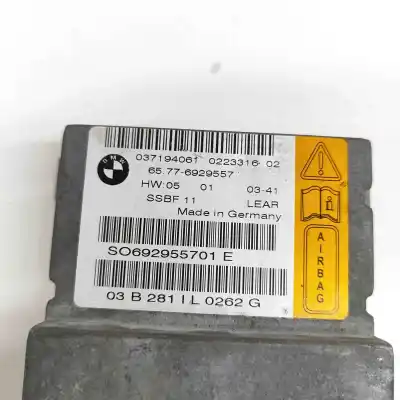 Pezzo di ricambio per auto di seconda mano centralina airbag per bmw 7 e65, e66, e67 (2001-2009) riferimenti oem iam 6929557,037194061  