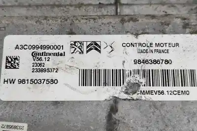 Автозапчастина б/у ЕБУ КОНТРОЛЕР ДВИГУНА для OPEL CORSA F  Посилання на OEM IAM 9846386780,9815037580,A3C0994990001  