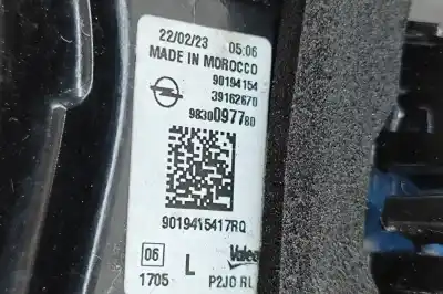 Second-hand car spare part LEFT TAILGATE LIGHT for OPEL CORSA F  OEM IAM references 39162670,9830097780  
