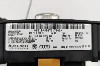 Piesă de schimb auto la mâna a doua control multifunctional pentru audi a8 d3 4e2, 4e8 (2002-2010) referințe oem iam 4e2919610b,4e0910609c,4e2927225a  