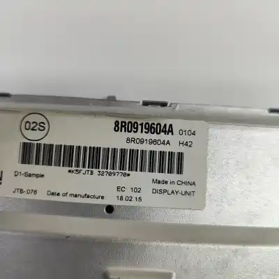 Second-hand car spare part multifunction display for audi q5 (8rb) 2.0 tdi oem iam references 8r0919604a  