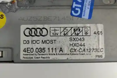 Second-hand car spare part Audio System / Radio Cd for AUDI A8 D3 4E2, 4E8 (2002-2010) OEM IAM references 4E0035111A  