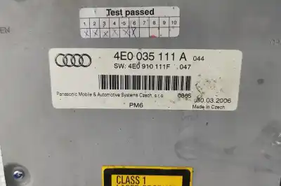 Second-hand car spare part audio system / radio cd for audi a8 d3 4e2, 4e8 (2002-2010) oem iam references 4e0035111a,4e0910111f  