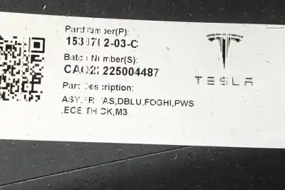 Pezzo di ricambio per auto di seconda mano paraurti anteriore per tesla model 3 (2018-..) sedan riferimenti oem iam 1530702-03-c,1624797-00-a,1624798-00-a  