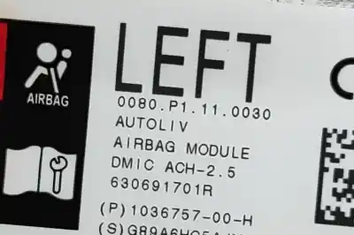 Second-hand car spare part left side airbag for tesla model x (2013-..) hatchback oem iam references 1036757-00-h  