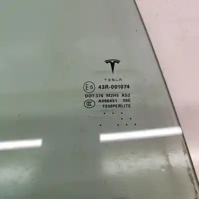 Tweedehands auto-onderdeel glas achter rechts deur voor tesla model s (2012-..) hatchback oem iam-referenties 6006571-00-d  