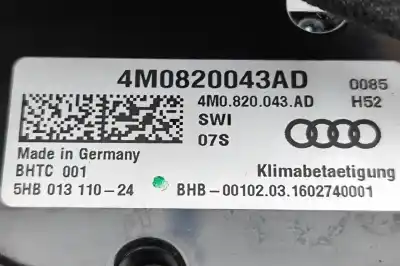 Second-hand car spare part air conditioning control unit for audi q7 4m (2015-..) off-road oem iam references 4m0820043ad,5hb013110-24  
