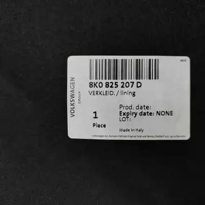 Peça sobressalente para automóvel em segunda mão cobertura / proteção do motor por audi a4 8k2, b8 (2007-2015) referências oem iam 8k0825207d  