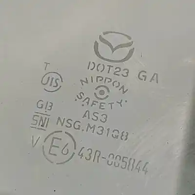 Second-hand car spare part rear right door window glass for mazda cx-5 kf (2016-..) off-road oem iam references kb7w-62-950a,kb7w-62-950a-9d  