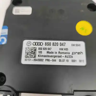Second-hand car spare part air conditioning control unit for audi tt fv3 (2014-..) coupe oem iam references 8s0820047  