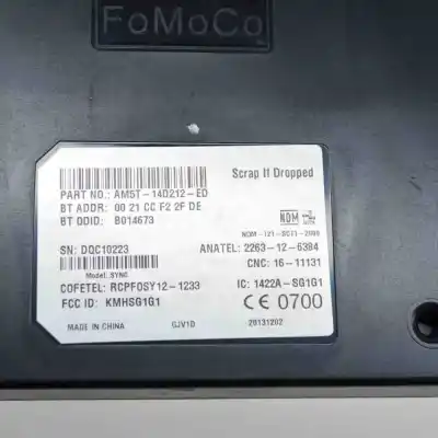 Second-hand car spare part bluetooth module for ford focus iii (2010-2020) oem iam references   