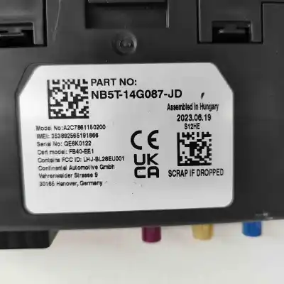 Second-hand car spare part bluetooth module for ford puma j2k, cf7 (2019-..) coupe oem iam references nb5t-14g087-jd,a2c7861150200  