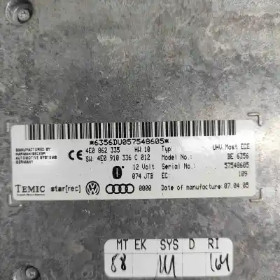 Second-hand car spare part bluetooth module for audi a8 d3 4e2, 4e8 (2002-2010) oem iam references 4e0862335,4e0910336c  