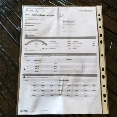Second-hand car spare part battery for tesla model 3 (2018-..) oem iam references 1522312-87-d,76.8kwh  