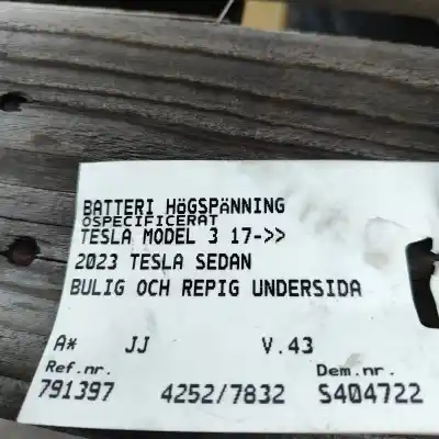 Second-hand car spare part battery for tesla model 3 (2018-..) oem iam references 1700012-00-c  